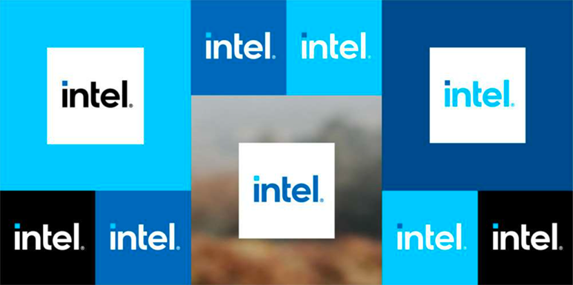 簡化的intel標志設計